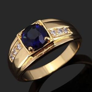 18K Gold Filled Ring Bridal Luxury Men Ring